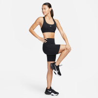 Nike Light Support Swoosh Sports Bra Black White
