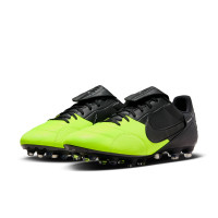 Nike Premier III Gras Voetbalschoenen (FG) Zwart Felgeel