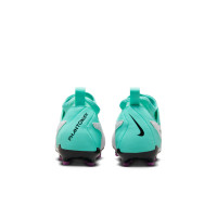 Nike Phantom GX Academy Dynamic Fit Gras / Kunstgras Voetbalschoenen (MG) Kids Turquoise Paars