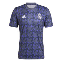 adidas Real Madrid Pre-Match Trainingsshirt 2023-2024 Donkerblauw Paars