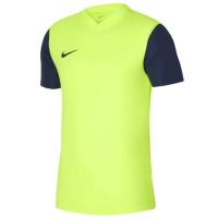 Nike Tiempo Premier II Voetbalshirt Neongeel Donkerblauw Zwart