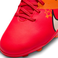 Nike Mercurial Vapor 15 Club MDS Gras / Kunstgras Voetbalschoenen (MG) Kids Felrood Oranje Zwart Wit