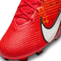 Nike Zoom Mercurial Vapor 15 Elite MDS Gras Voetbalschoenen (FG) Felrood Oranje Zwart Wit