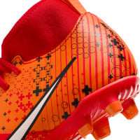 Nike Mercurial Superfly 9 Club MDS Gras / Kunstgras Voetbalschoenen (MG) Kids Felrood Oranje Zwart Wit