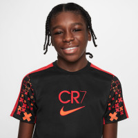 Nike CR7 Academy Trainingsshirt Kids Zwart Felrood