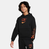 Nike CR7 Club Fleece Trainingspak Hooded Kids Zwart Felrood