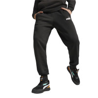 PUMA Essentials+ 2 College Logo Fleece Trainingsbroek Zwart Wit Zilver