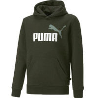 PUMA Essentials+ 2 Big Logo Trainingspak Kids Donkergroen Wit