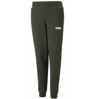 PUMA Essentials+ 2 College Logo Fleece Club Trainingsbroek Kids Donkergroen Wit