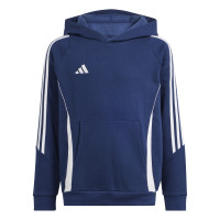 adidas Tiro 24 Hoodie Kids Dark Blue White