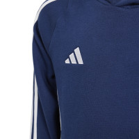 adidas Tiro 24 Hoodie Kids Dark Blue White