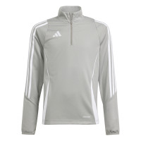 adidas Tiro 24 Trainingspak 1/4-Zip Kids Lichtgrijs Zwart Wit