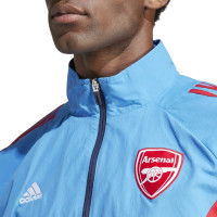 adidas Arsenal Woven Trainingsjack 2023-2024 Blauw Donkerblauw Rood