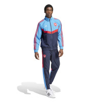 adidas Arsenal Woven Trainingsjack 2023-2024 Blauw Donkerblauw Rood