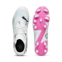 PUMA Future 7 Match Gras / Kunstgras Voetbalschoenen (MG) Kids Wit Roze Zwart