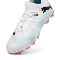 PUMA Future 7 Match Gras / Kunstgras Voetbalschoenen (MG) Kids Wit Roze Zwart