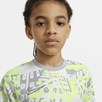 Nike Dry Academy Trainingsshirt Kids Wit Grijs