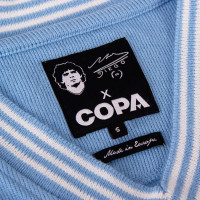 COPA Maradona x Napoli 1984 Retro Voetbalshirt Lichtblauw Wit