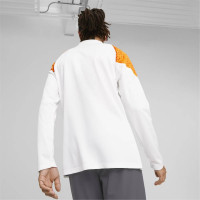 PUMA Manchester City Trainingspak 1/4-Zip 2023-2024 Wit Donkergrijs Oranje