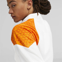 PUMA Manchester City Trainingspak 1/4-Zip 2023-2024 Wit Donkergrijs Oranje