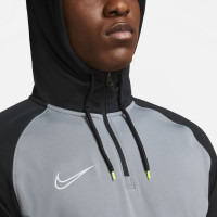 Nike Dry Academy Hoodie Trainingspak Zwart Grijs Volt