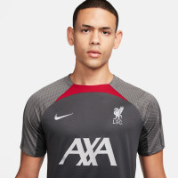 Nike Liverpool Strike Trainingsshirt 2023-2024 Donkergrijs Grijs Rood
