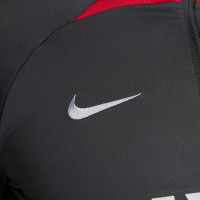 Nike Liverpool Strike Trainingspak 1/4-Zip 2023-2024 Donkergrijs Grijs Rood