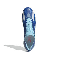 adidas X Crazyfast+ IJzeren-Nop Voetbalschoenen (SG) Blauw Lichtblauw Wit