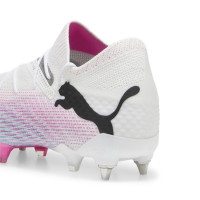PUMA Future 7 Ultimate IJzeren-Nop Voetbalschoenen (SG) Wit Roze Zwart