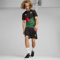 PUMA Marokko T-Shirt 2023-2024 Zwart Donkergroen Rood