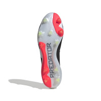 adidas Predator Elite Veterloze Gras Voetbalschoenen (FG) Zwart Wit Felrood