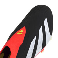 adidas Predator Elite Veterloze Gras Voetbalschoenen (FG) Zwart Wit Felrood