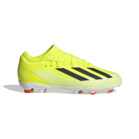 adidas X Crazyfast League Gras Voetbalschoenen (FG) Kids Geel Zwart Wit