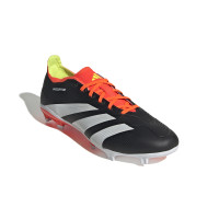 adidas Predator League Gras Voetbalschoenen (FG) Zwart Wit Felrood