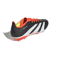adidas Predator League Gras Voetbalschoenen (FG) Zwart Wit Felrood