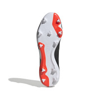 adidas Predator League Gras Voetbalschoenen (FG) Zwart Wit Felrood