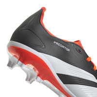 adidas Predator League Gras Voetbalschoenen (FG) Zwart Wit Felrood
