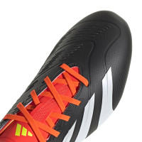 adidas Predator League Gras Voetbalschoenen (FG) Zwart Wit Felrood