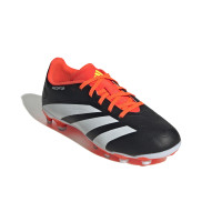 adidas Predator League Gras / Kunstgras Voetbalschoenen (MG) Kids Zwart Wit Felrood