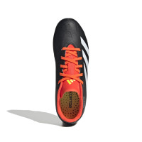 adidas Predator League Gras / Kunstgras Voetbalschoenen (MG) Kids Zwart Wit Felrood
