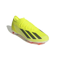 adidas X Crazyfast Pro Gras Voetbalschoenen (FG) Geel Zwart Wit