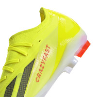 adidas X Crazyfast Pro Gras Voetbalschoenen (FG) Geel Zwart Wit