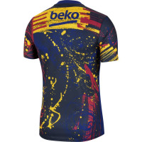 Nike FC Barcelona Breathe Pre Match Trainingsshirt 2019-2020 Donkerblauw Geel Rood