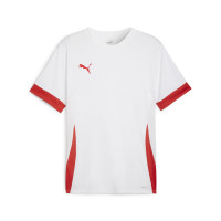 PUMA teamGOAL Matchday Voetbalshirt Kids Wit Rood