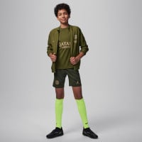 Nike Paris Saint-Germain X Jordan Strike Trainingsshirt 2023-2024 Kids Donkergroen Beige