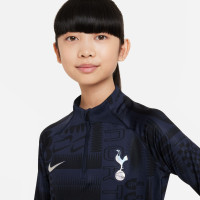 Nike Tottenham Hotspur Strike Trainingspak 1/4-Zip 2023-2024 Kids Donkerblauw Zwart Wit