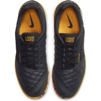 Nike LunarGato II Zaalvoetbalschoenen (IN) Donkergrijs Oranje Wit