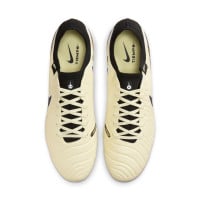 Nike Tiempo Legend 10 Pro Gras Voetbalschoenen (FG) Geel Wit Zwart Goud