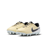 Nike Tiempo Legend 10 Academy Gras / Kunstgras Voetbalschoenen (MG) Kids Geel Wit Zwart Goud