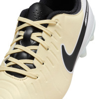 Nike Tiempo Legend 10 Academy Gras / Kunstgras Voetbalschoenen (MG) Kids Geel Wit Zwart Goud